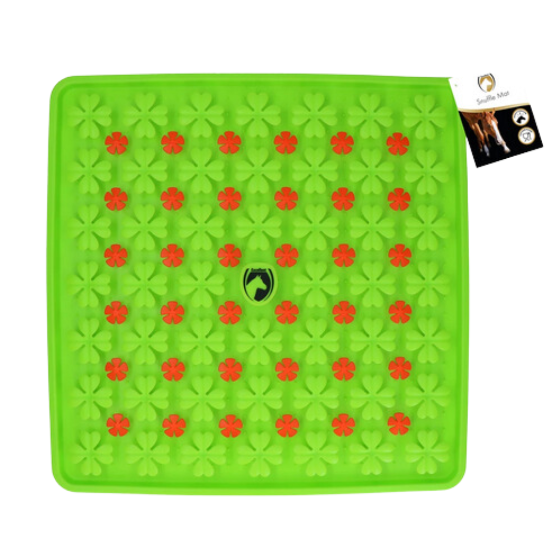 Silikonmatte für Haustiere Grüne Silikonmatte mit roten Blumenmustern, ideal für Haustiere oder als Unterlage.