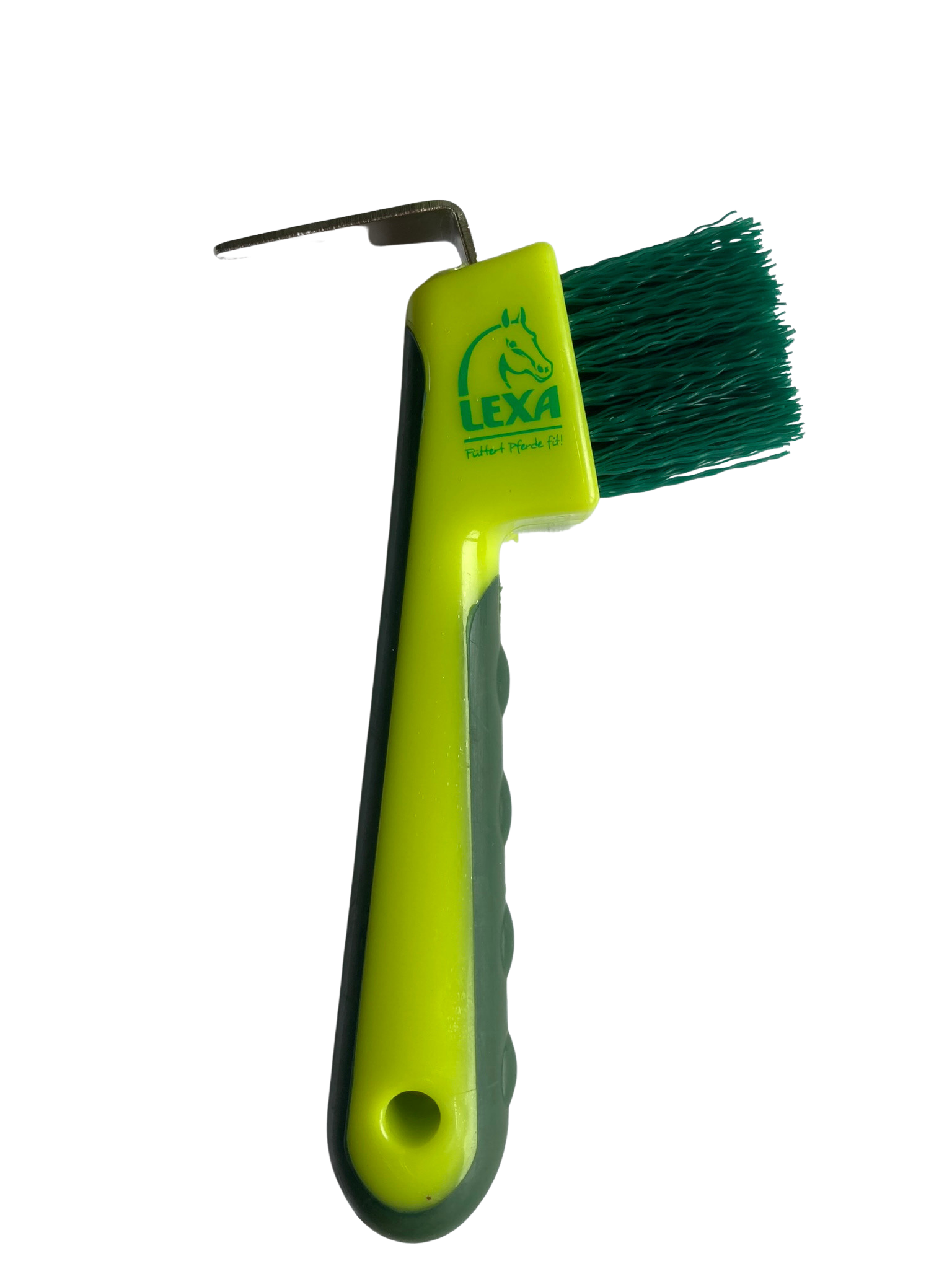 LEXA Malerpinsel Grüner Pinsel mit gelbem Griff, Marke 'LEXA', für Malerarbeiten.