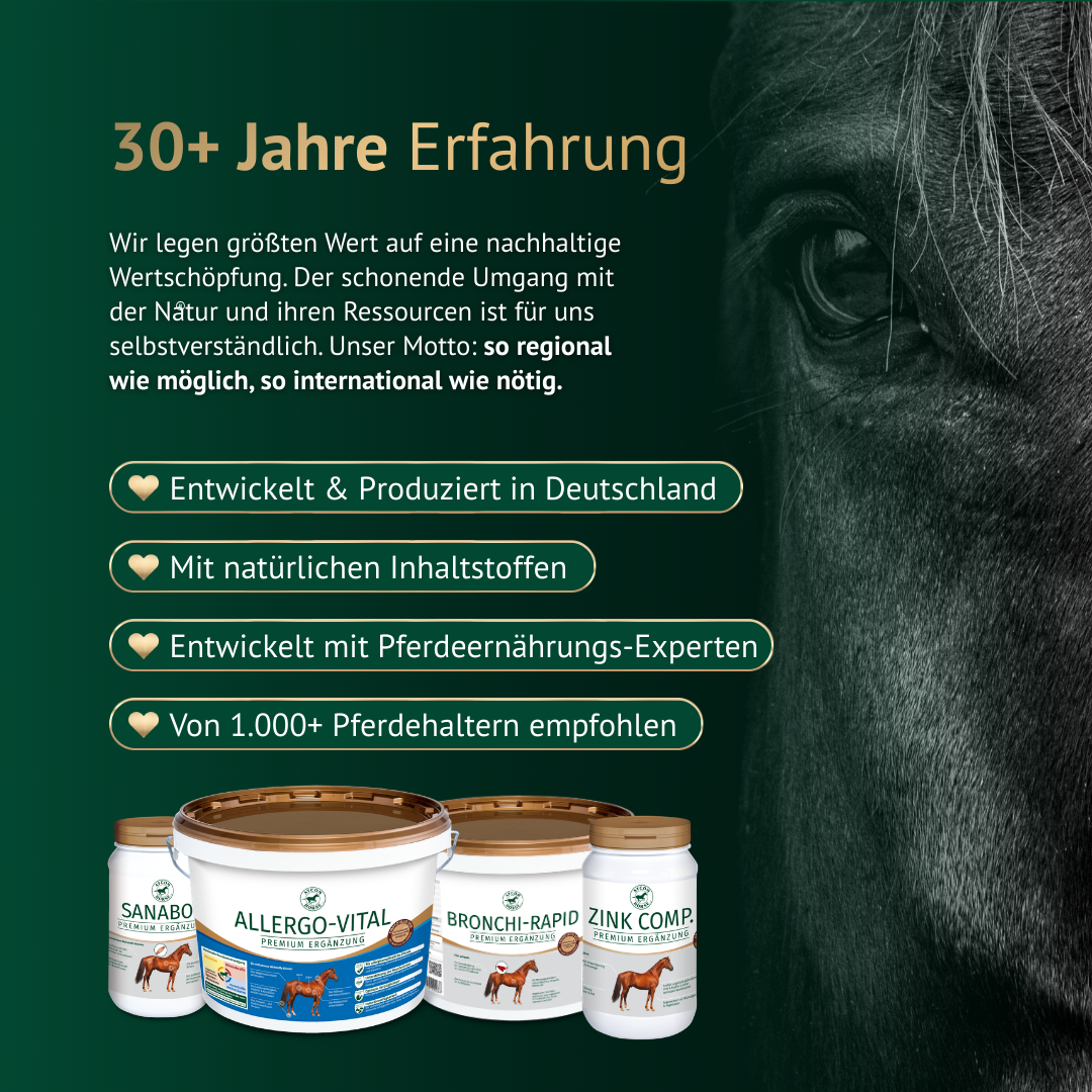 ATCOM Horse – über 30 Jahre Erfahrung in der Entwicklung natürlicher Ergänzungsfuttermittel für Pferde