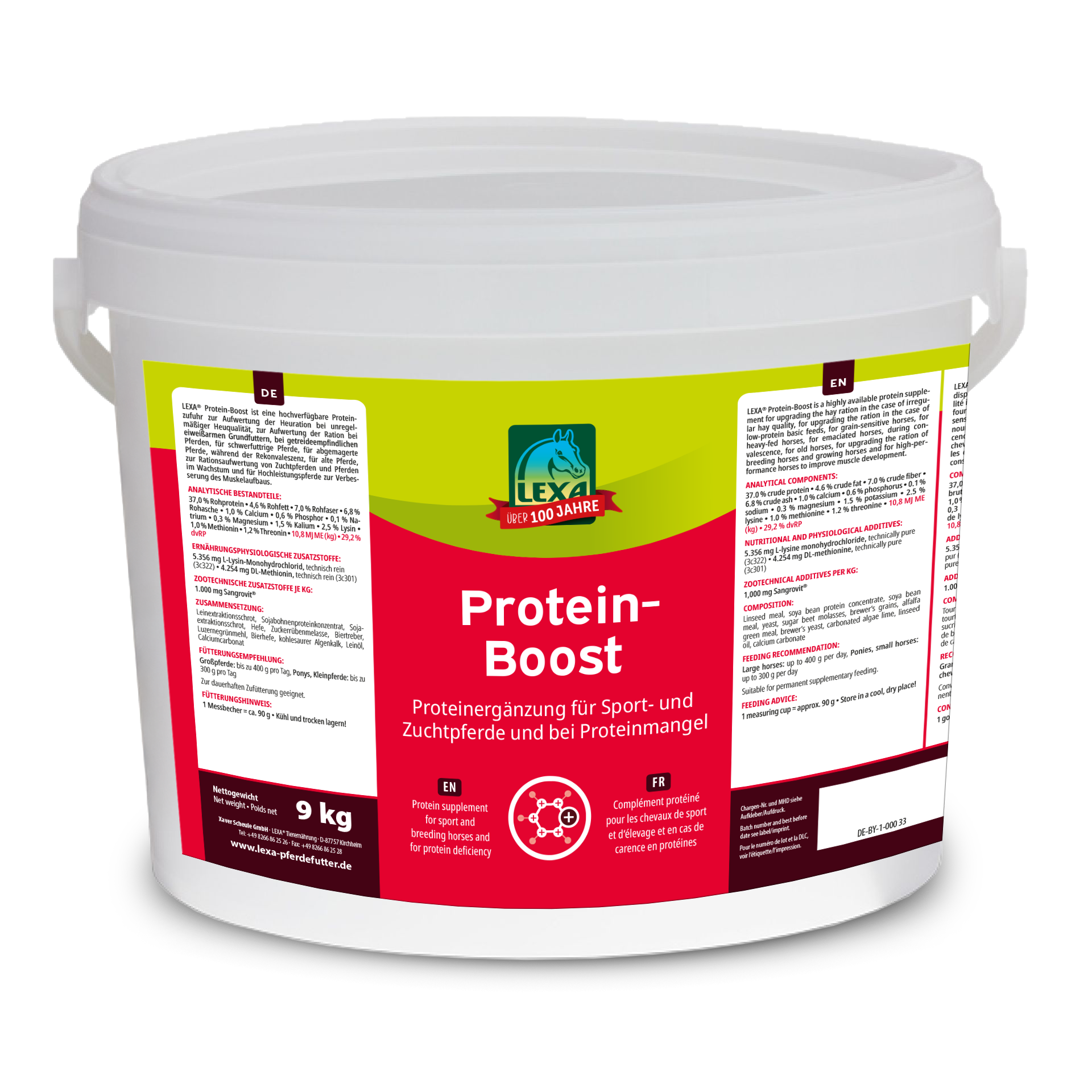 Protein-Boost für Pferde LEXA Protein Boost, Eimer (Kunststoff), hochwertiges Ergänzungsfuttermittel für Pferde zur Unterstützung der Muskulatur.