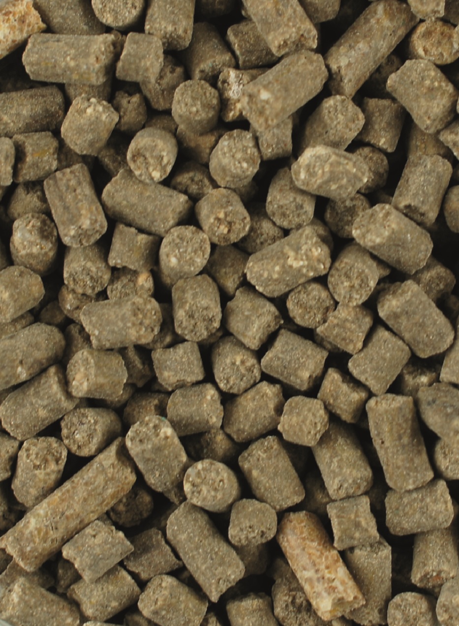 Organische Pellets Braune, zylindrische Pellets