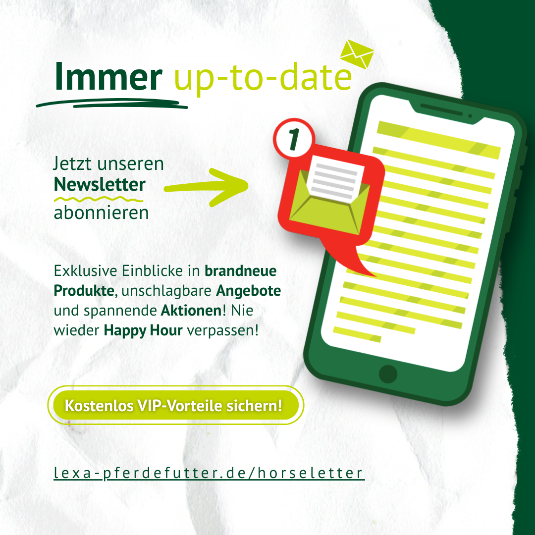 Werbegrafik für den LEXA-Newsletter mit einem Smartphone und dem Hinweis auf exklusive Angebote und VIP-Vorteile.