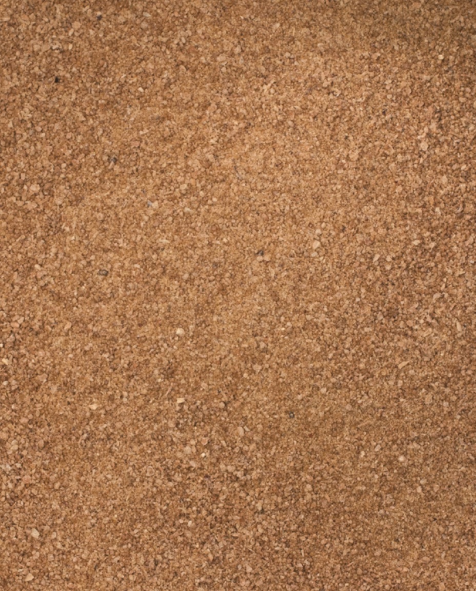 Braune Sandoberfläche Eine Oberfläche aus feinem, braunem Sand oder Kies.